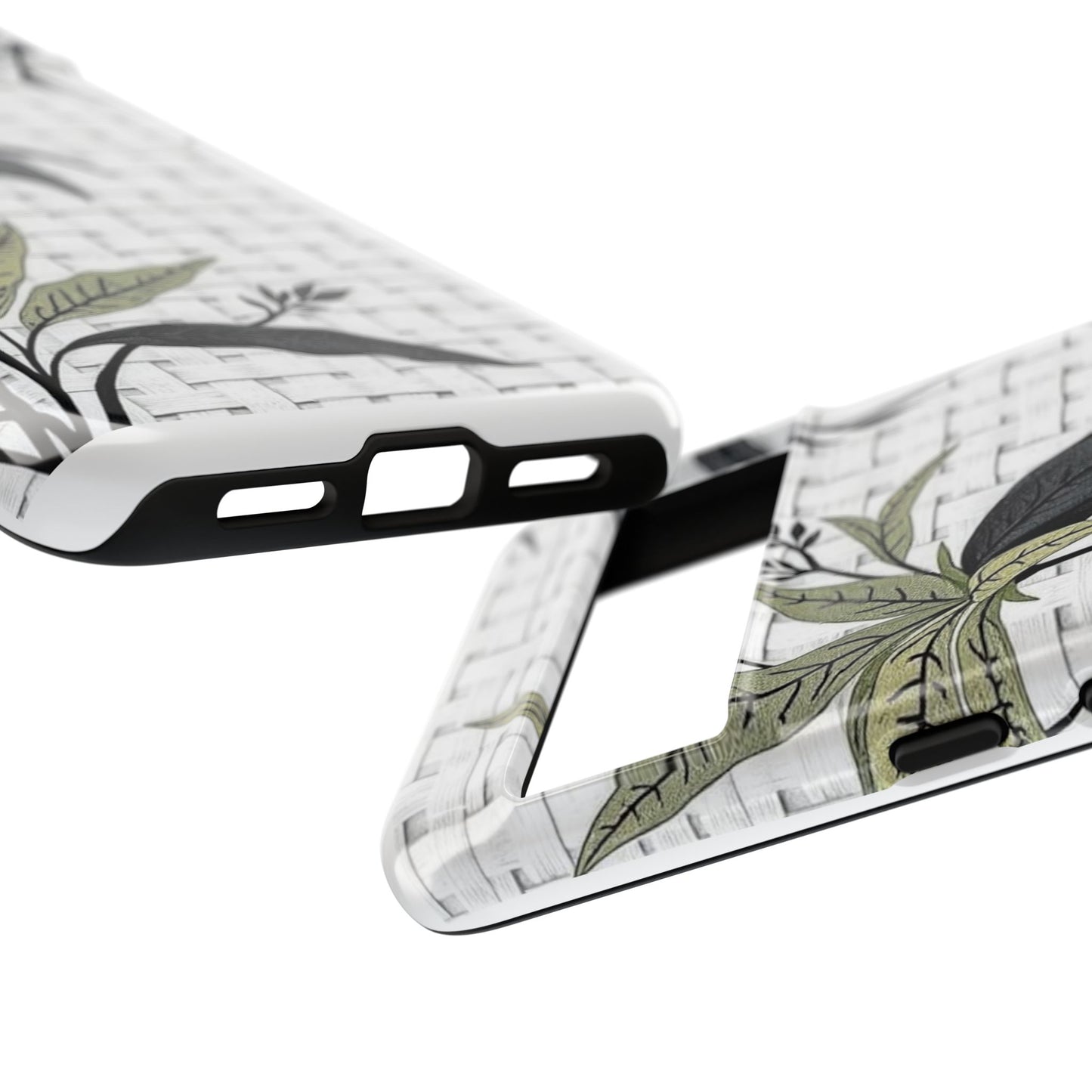 Floral Woven Tough Phone Case — Protective Botanical iPhone Cover