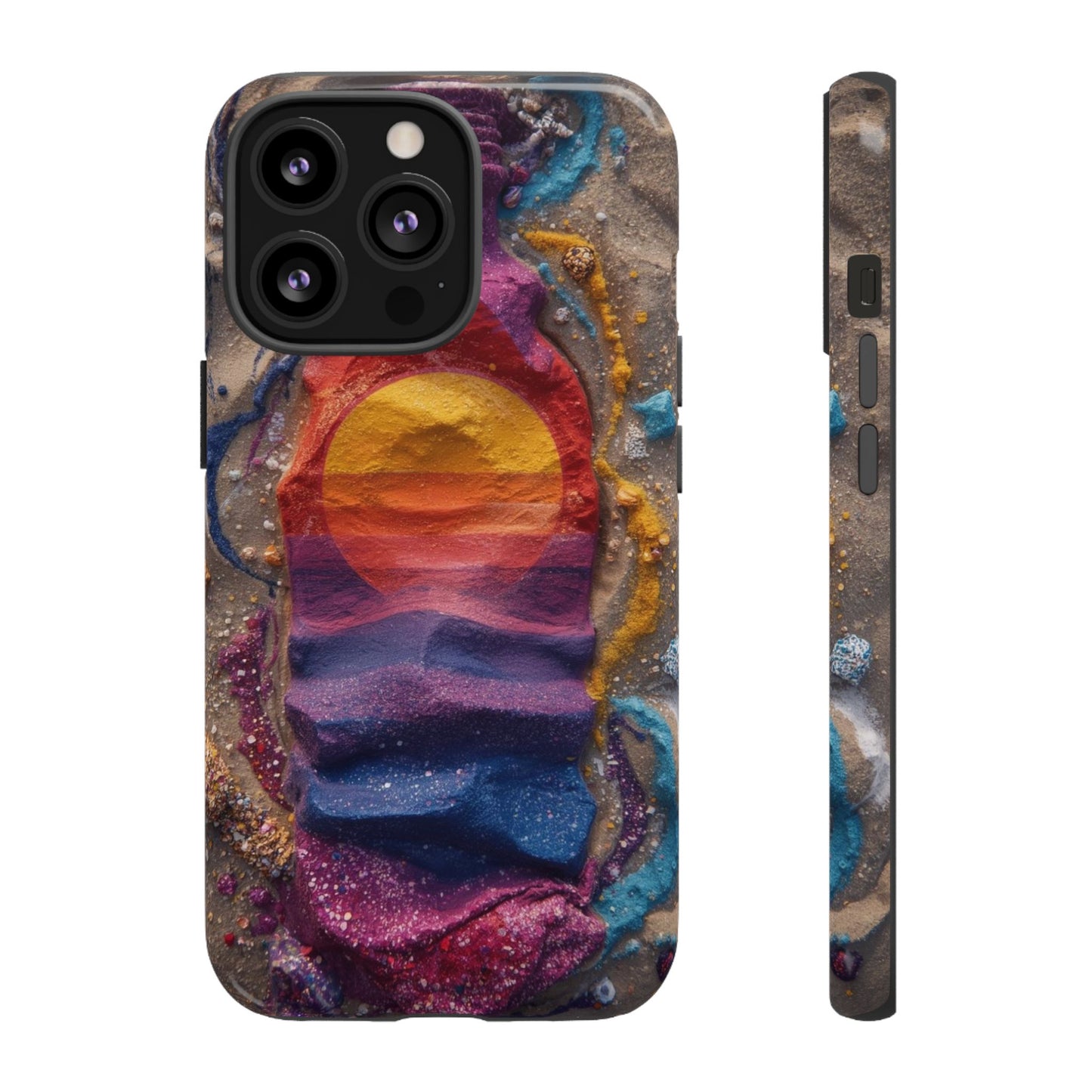 Phone Case — Colorful Sand Art Sunset Tough Protective Case
