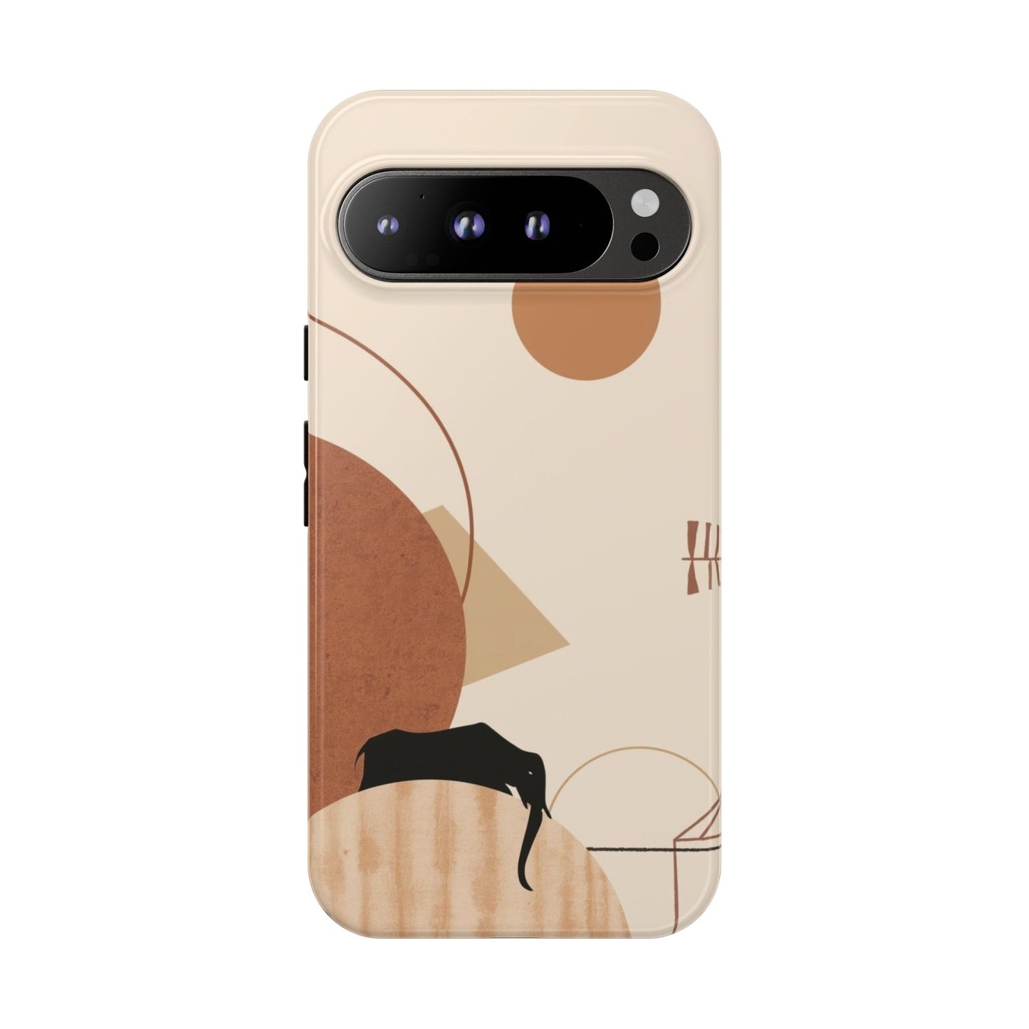 Abstract Earth Tones Phone Case — Minimal Geometric Design