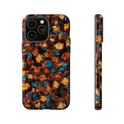 Phone Case - Amber Tortoiseshell Mosaic Protective Cover