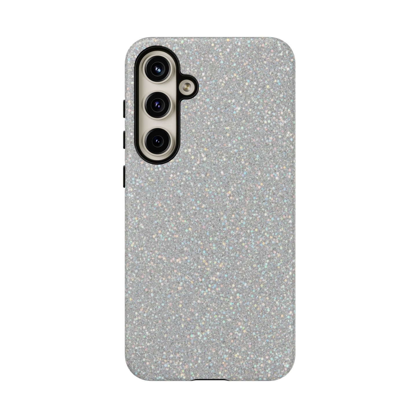 Glitter Silver Tough Phone Case — Sparkling Protective Phone Case