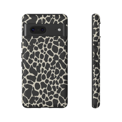 Black and White Cowhide Phone Case — Protective Tough Case