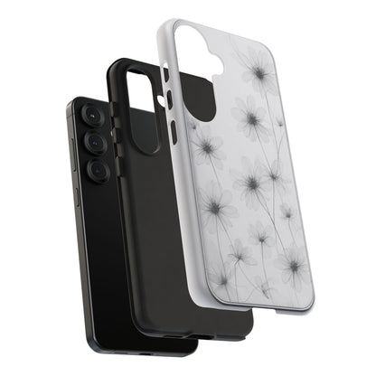 Tough Case — Black & White Floral Tough Phone Case