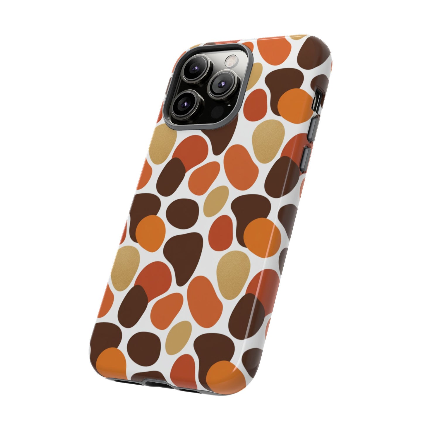 Phone Case — Retro Pebble Pattern in Warm Autumn Colors