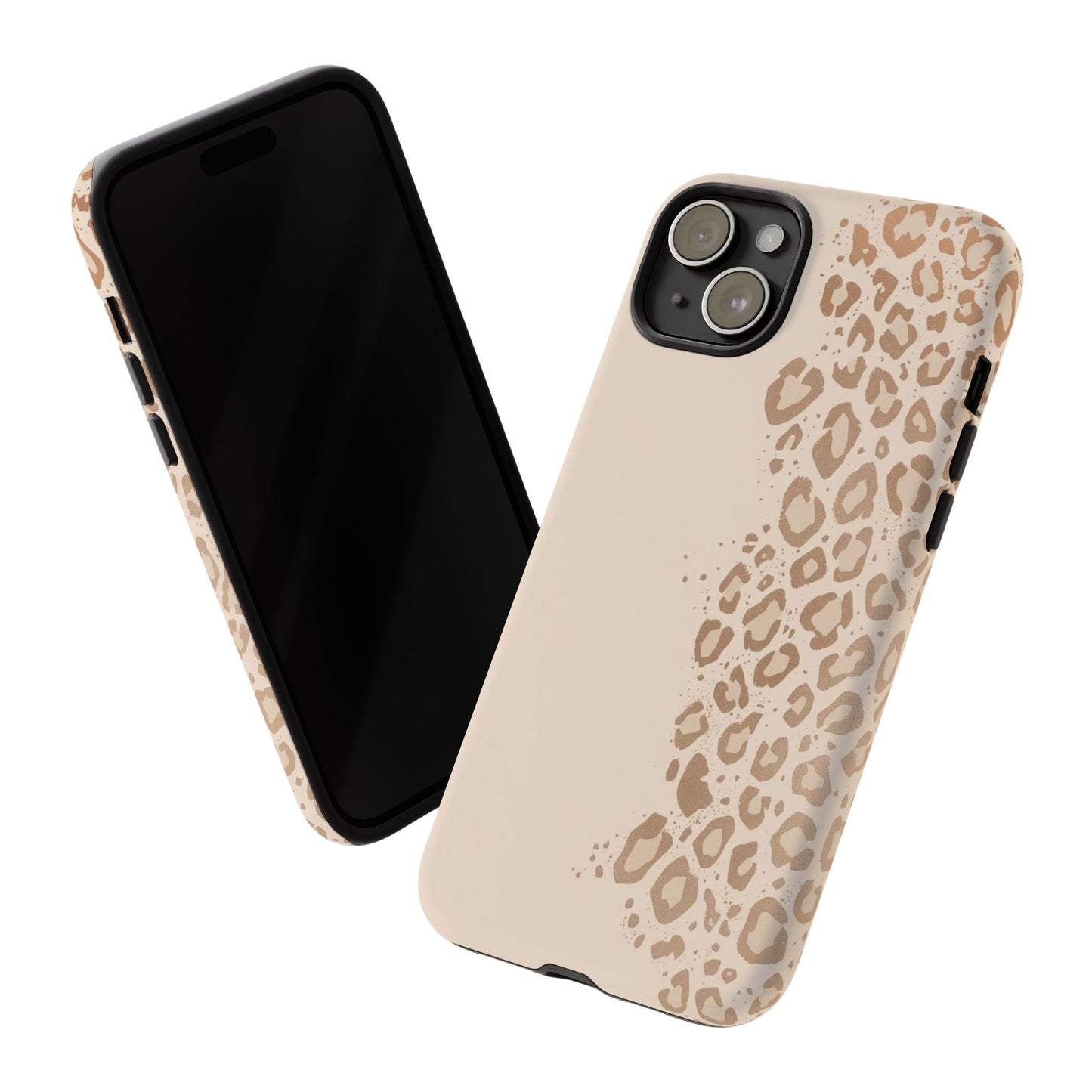 Phone Case – Beige Leopard Print Protective Cover