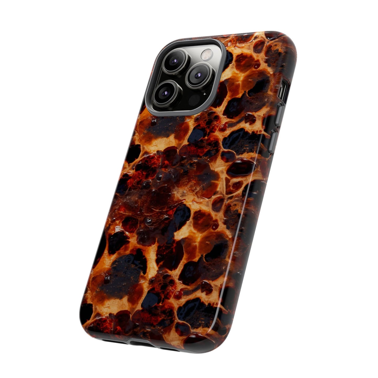 Tortoiseshell Phone Case — Protective iPhone Cover with Classic Amber Pattern