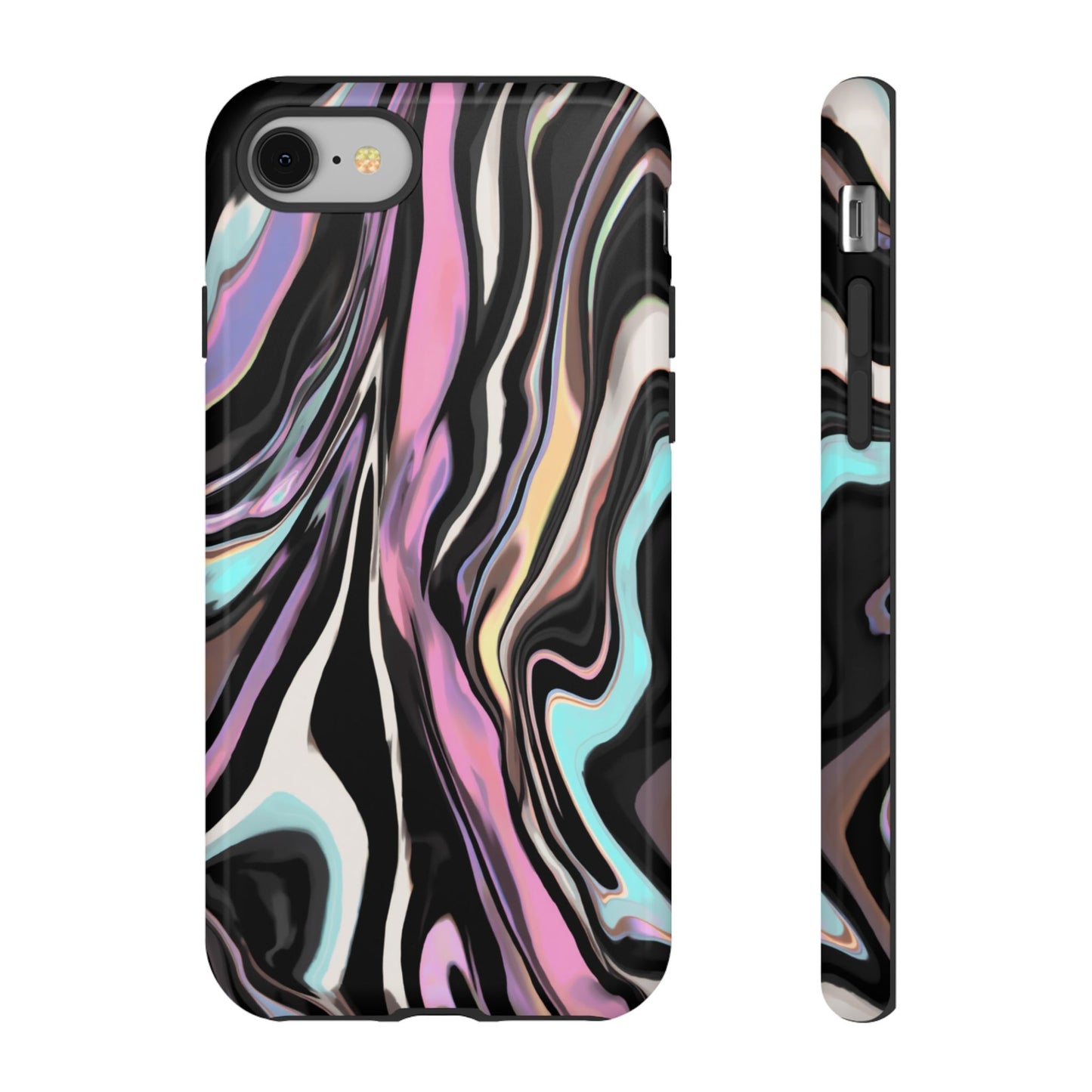 Abstract Marble Tough Phone Case — Pastel Swirl Protective Cover