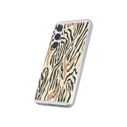 Zebra Stripe Phone Case – Neutral Animal Print Flexi Case