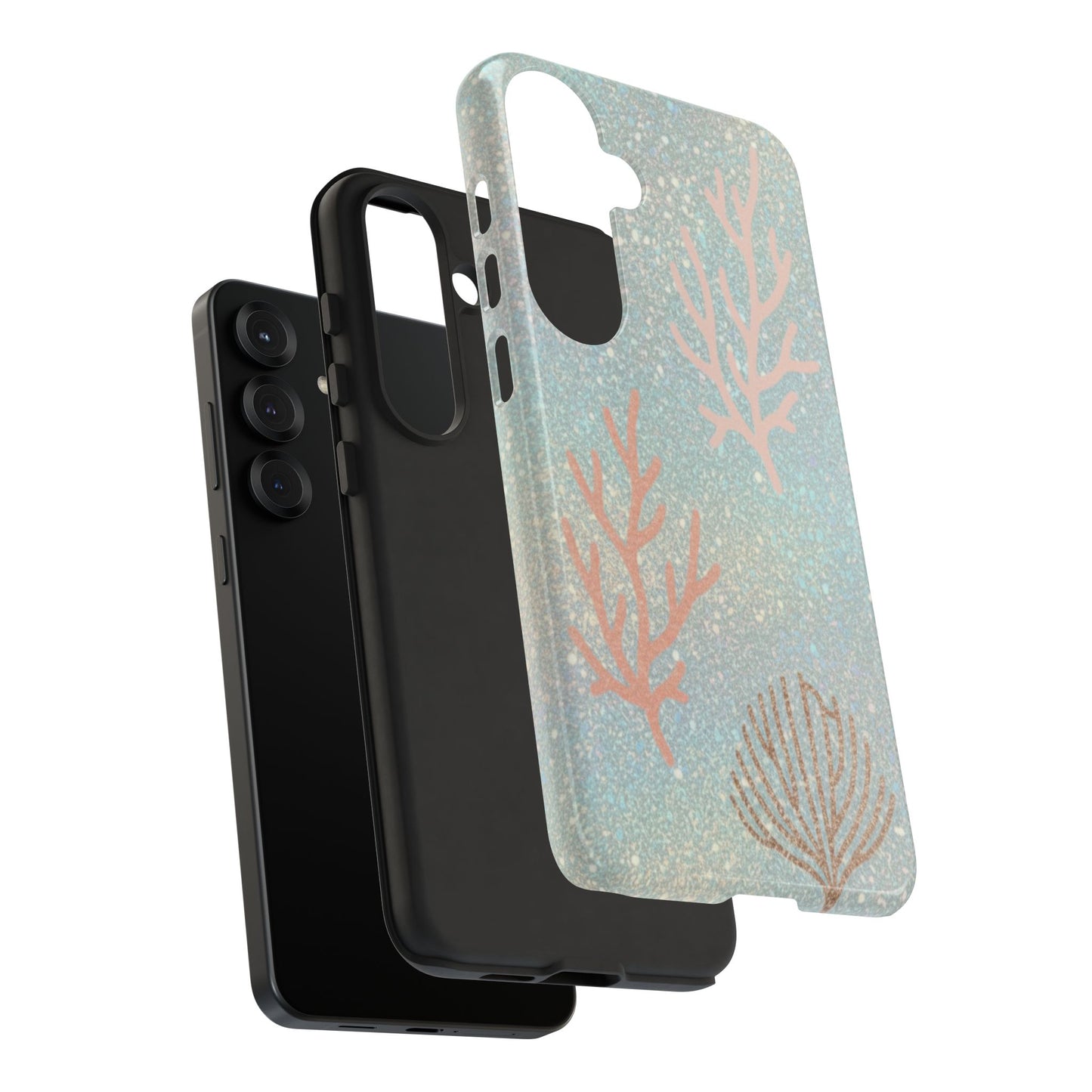 Seafoam Sparkle Phone Case – Coral & Seashell Tough Case