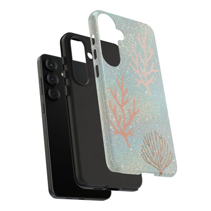 Seafoam Sparkle Phone Case – Coral & Seashell Tough Case
