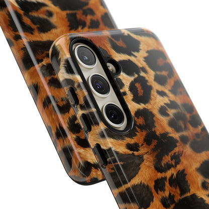 Leopard Print Tough Phone Case – Rugged Protective iPhone Cover