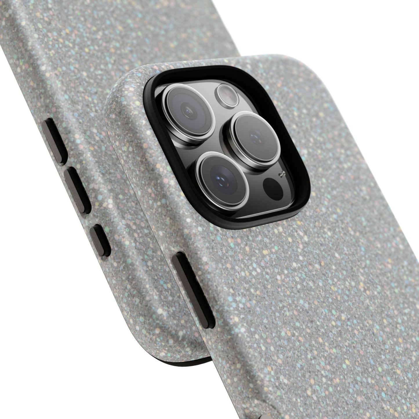 Glitter Silver Tough Phone Case — Sparkling Protective Phone Case