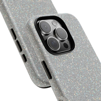 Glitter Silver Tough Phone Case — Sparkling Protective Phone Case