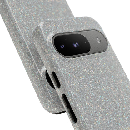 Glitter Silver Tough Phone Case — Sparkling Protective Phone Case