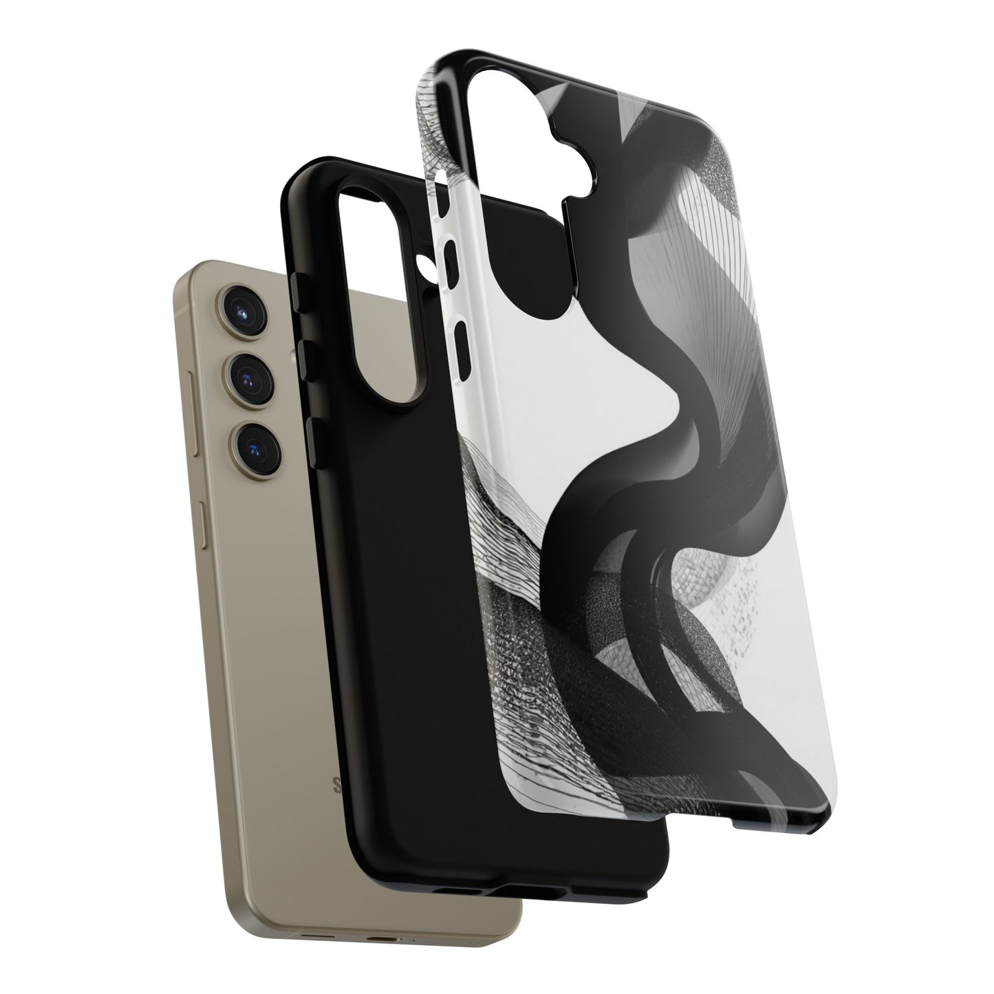 Phone Case — Monochrome Abstract Protective Cover