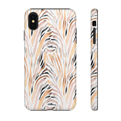 Tough Case — Neutral Watercolor Tiger Stripe Phone Case