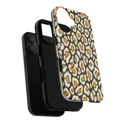 Leopard Print Tough Phone Case — Durable Protective iPhone Cover