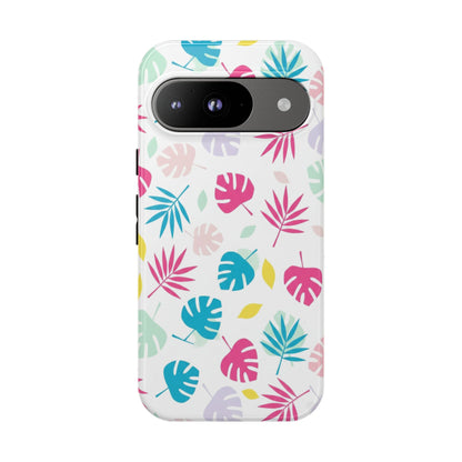 Tropical Leaf Phone Case — Colorful Pastel Monstera & Palm iPhone Case