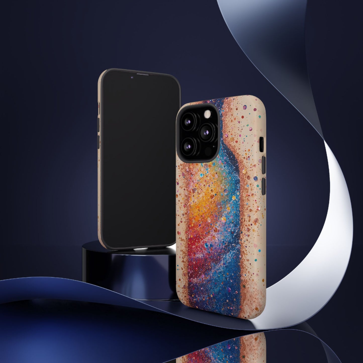Galaxy Bottle Tough Phone Case — Colorful Nebula Splash iPhone Cover