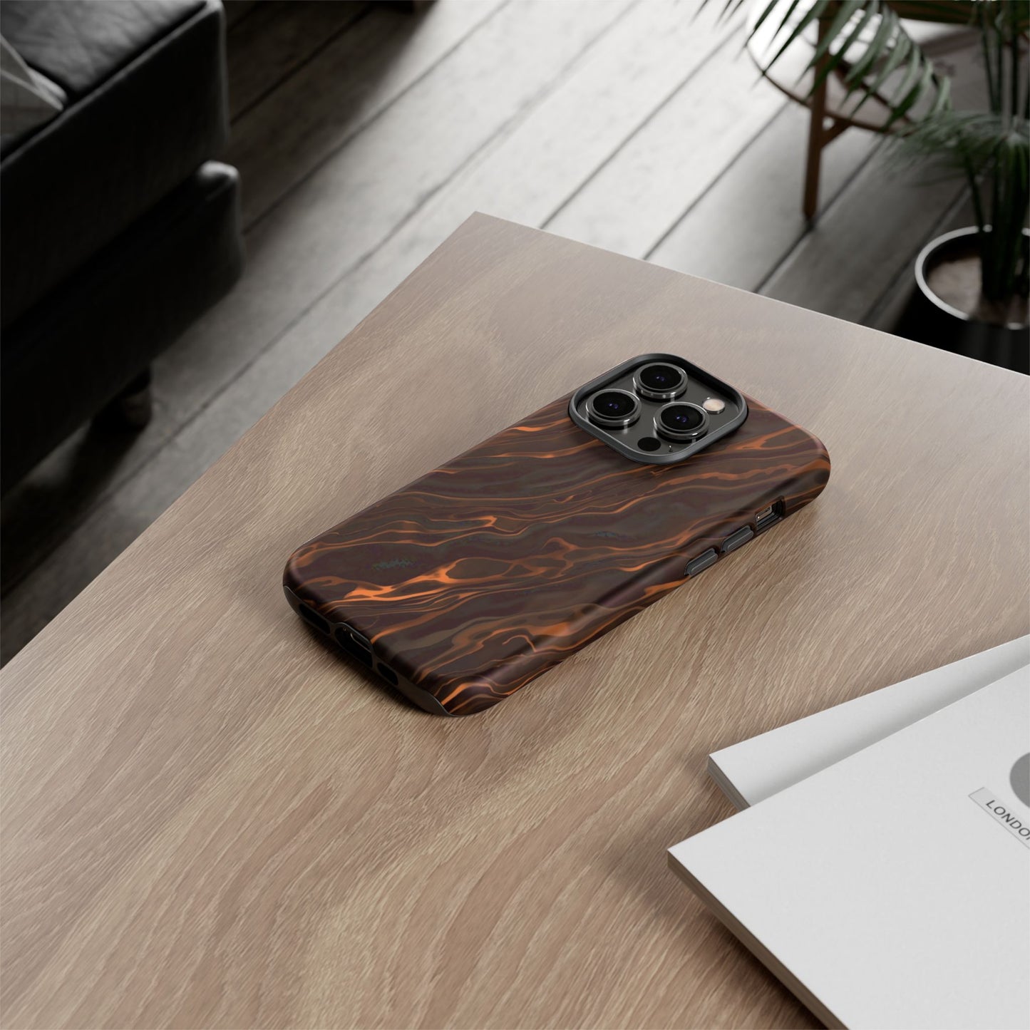 Copper Swirl Phone Case — Tough Protective iPhone Cover