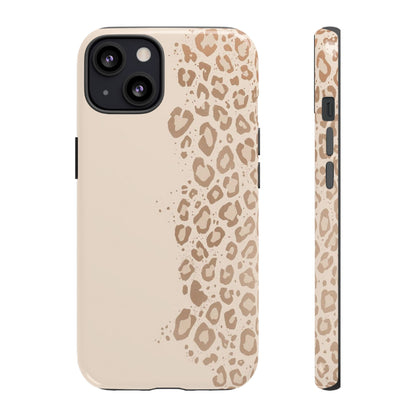 Phone Case – Beige Leopard Print Protective Cover