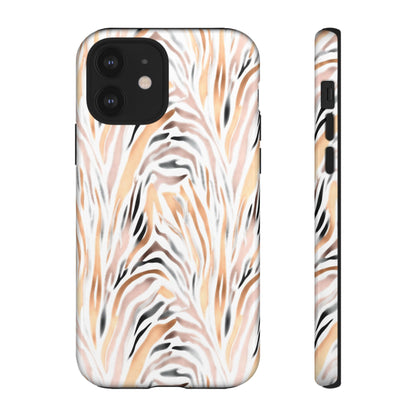 Tough Case — Neutral Watercolor Tiger Stripe Phone Case