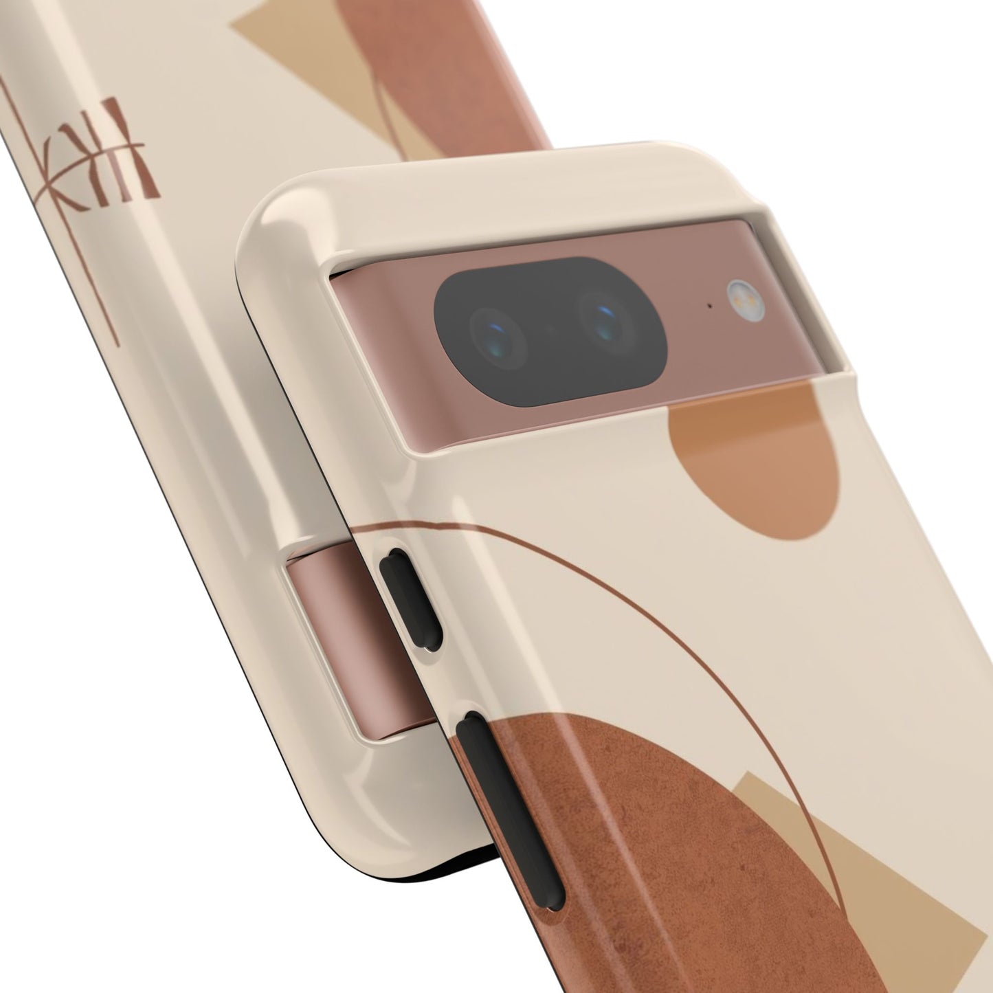 Abstract Earth Tones Phone Case — Minimal Geometric Design