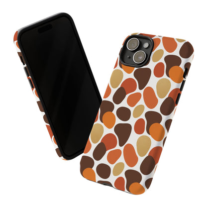 Phone Case — Retro Pebble Pattern in Warm Autumn Colors