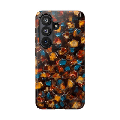 Phone Case - Amber Tortoiseshell Mosaic Protective Cover