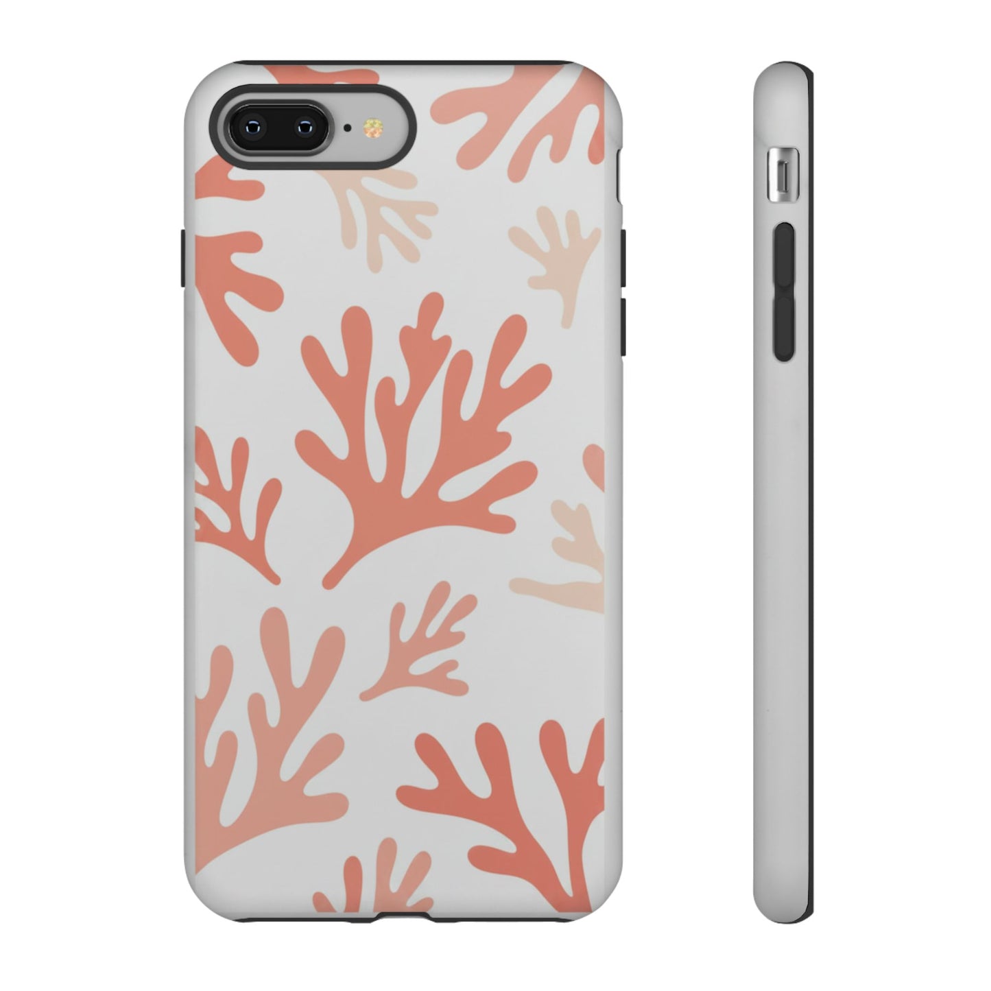 Coral Reef Pattern Tough Phone Case — Pink Beachy Protective Cover