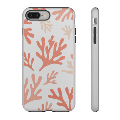 Coral Reef Pattern Tough Phone Case — Pink Beachy Protective Cover
