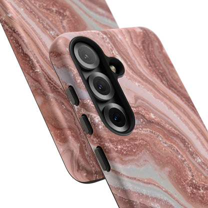 Rose Gold Marble Tough Phone Case