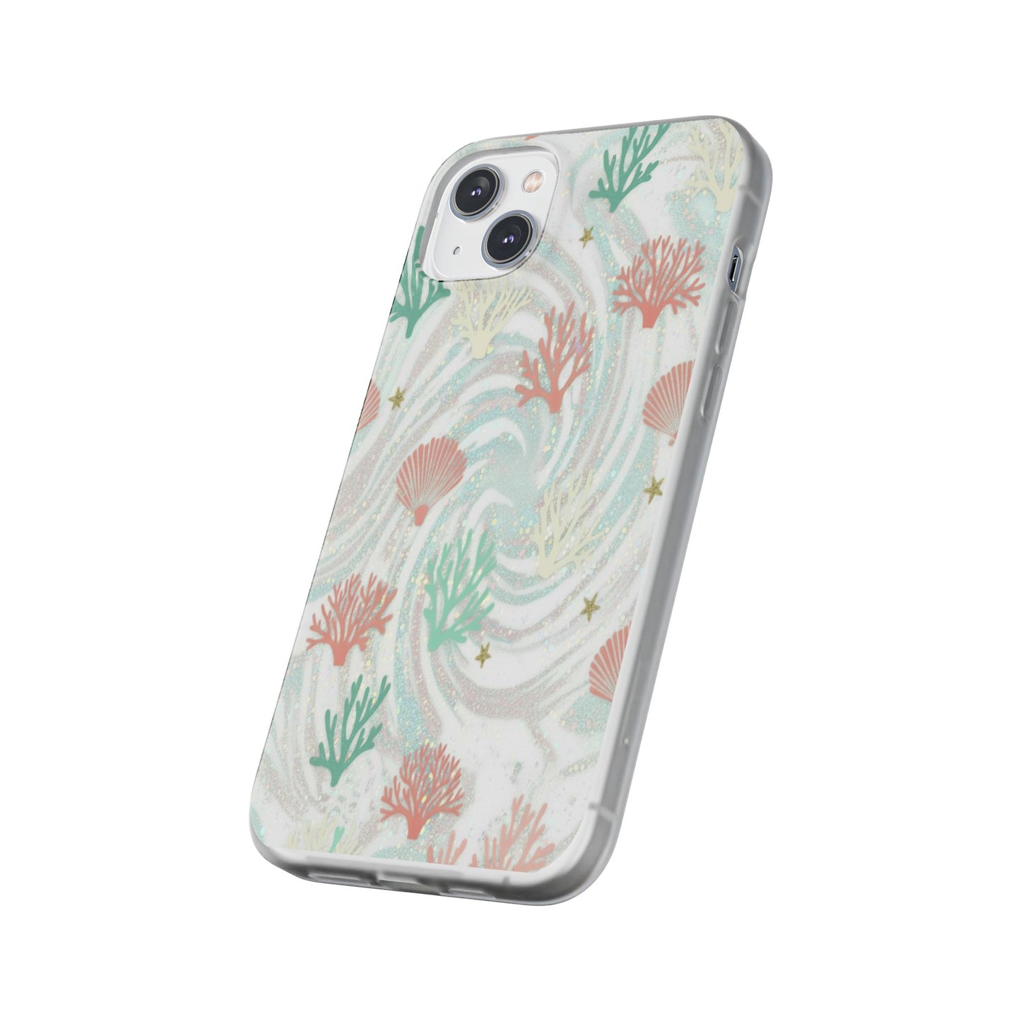 Pastel Seashell Phone Case — Coral Reef Wave iPhone Cover