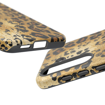 Leopard Print Tough Phone Case — Durable Protective iPhone Cover