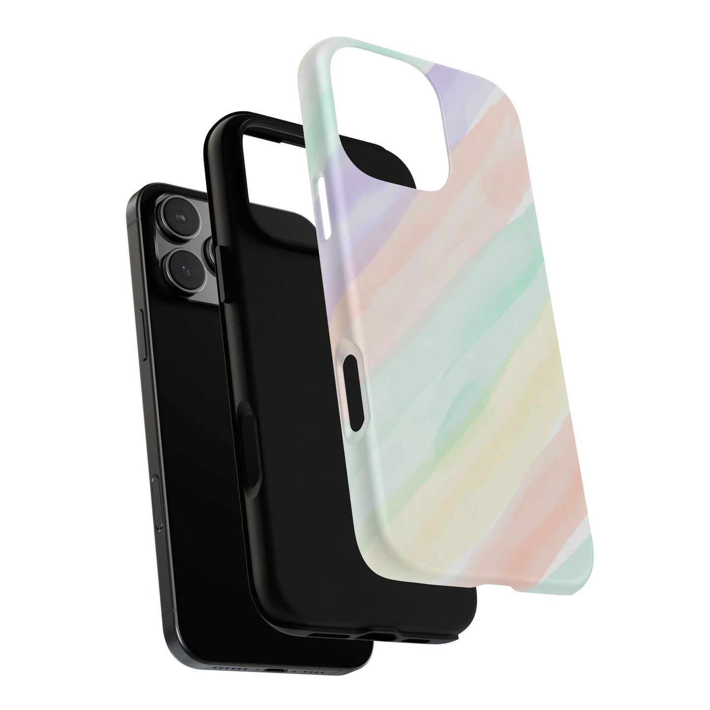 Pastel Watercolor Stripe Tough Phone Case