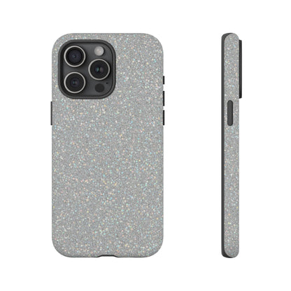 Glitter Silver Tough Phone Case — Sparkling Protective Phone Case