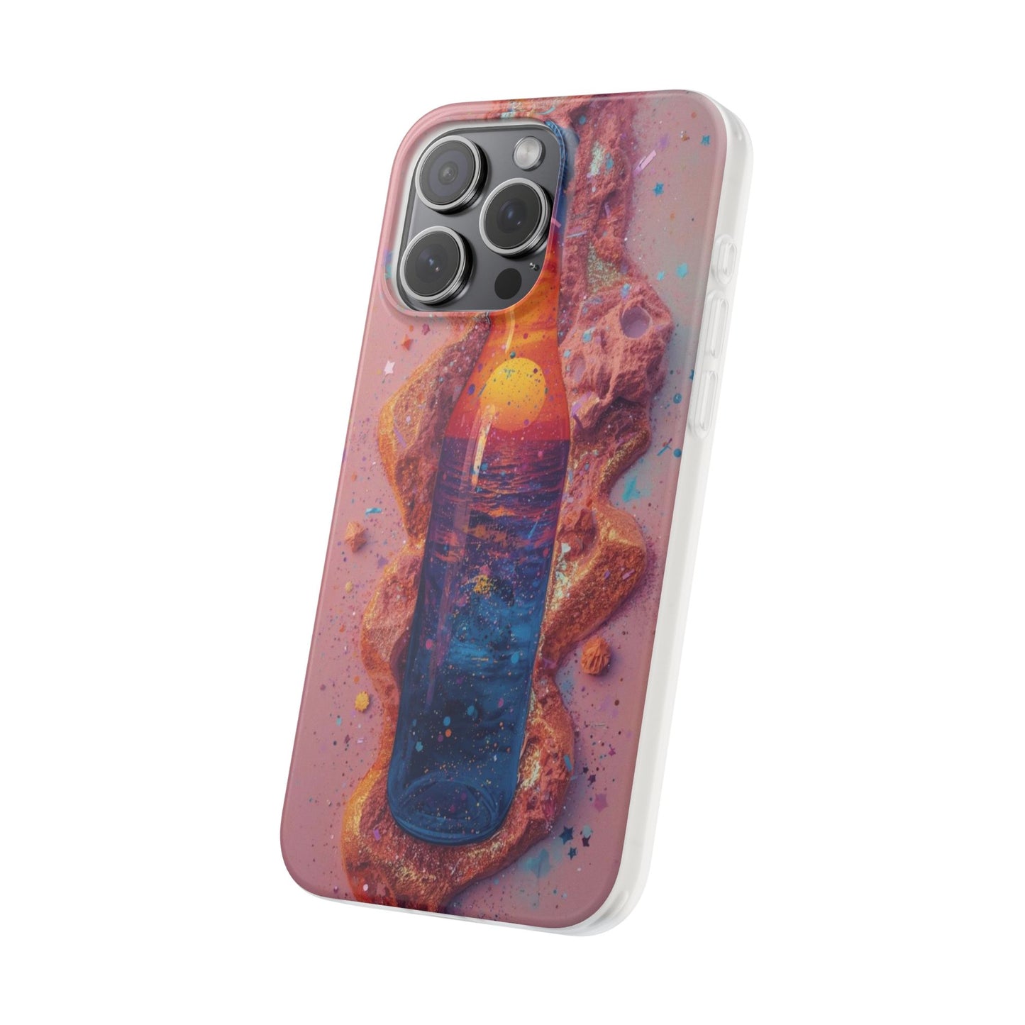 Phone Case — Surreal Sunset Bottle Art Flexible Protective Cover