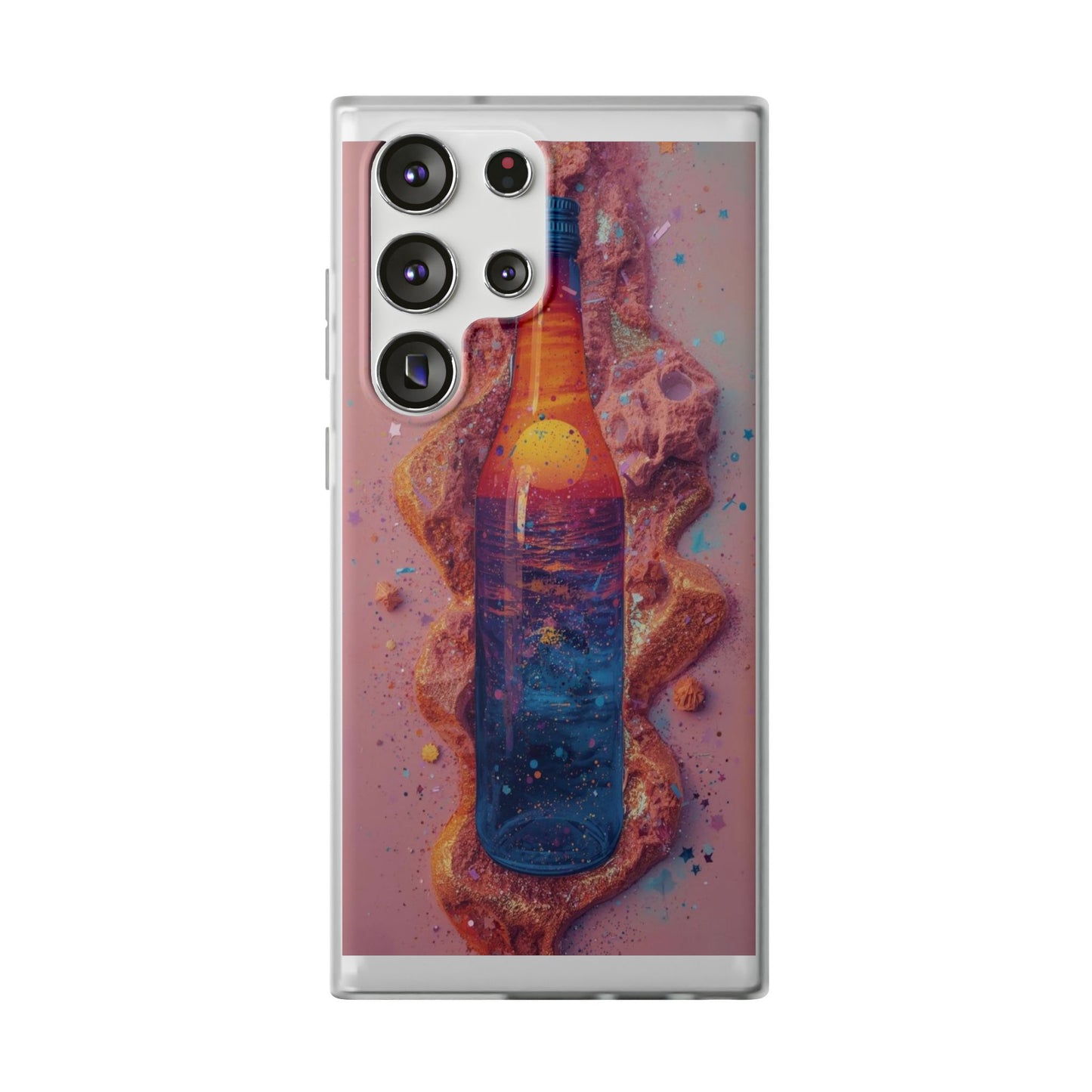 Phone Case — Surreal Sunset Bottle Art Flexible Protective Cover