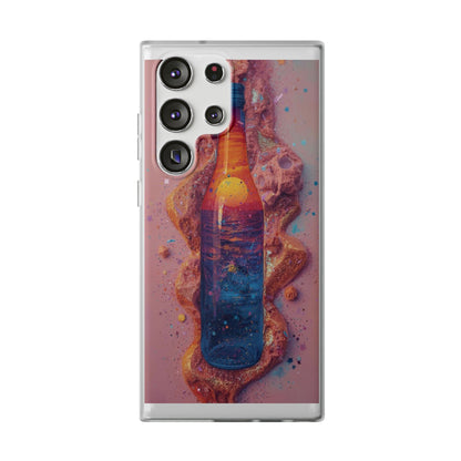 Phone Case — Surreal Sunset Bottle Art Flexible Protective Cover