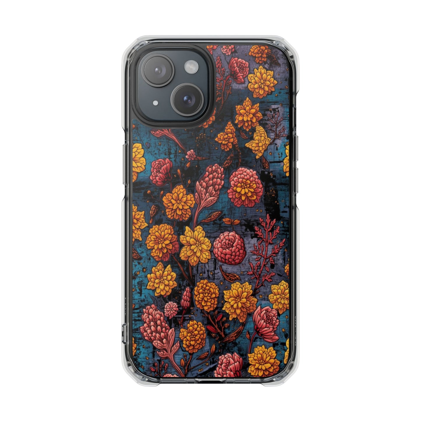 Clear Magnetic Impact Phone Case — Autumn Floral Pattern