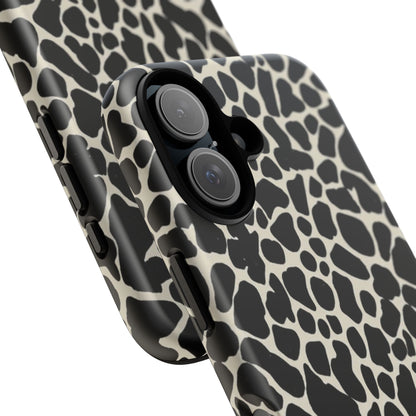 Black and White Cowhide Phone Case — Protective Tough Case