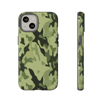 Camo Tough Phone Case — Military Green Protective iPhone Cover