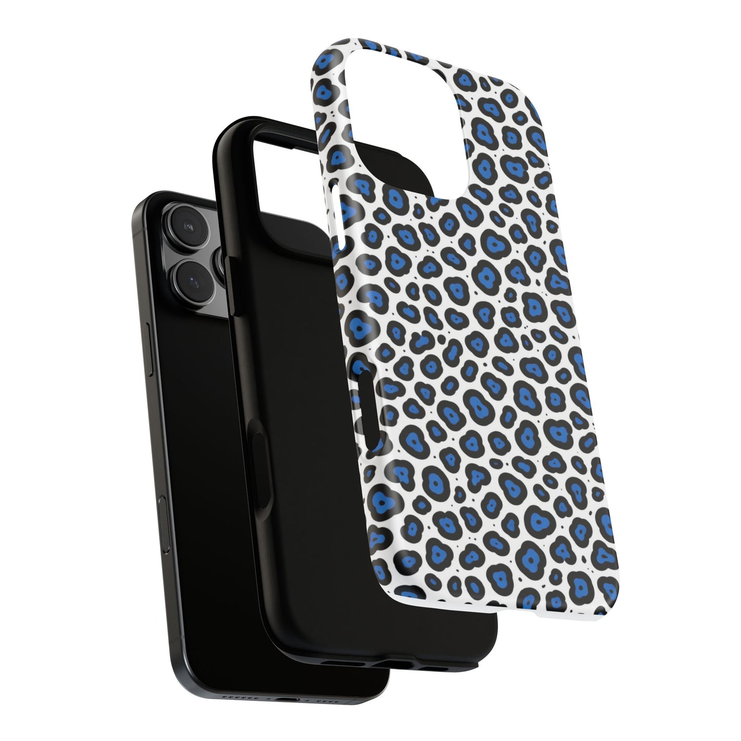 Blue Leopard Print Phone Case – Tough Protective Cover