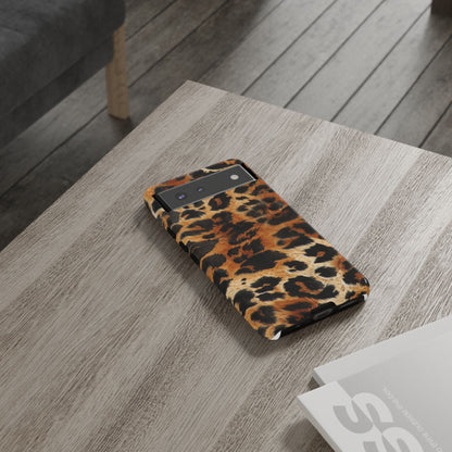 Leopard Print Tough Phone Case – Rugged Protective iPhone Cover