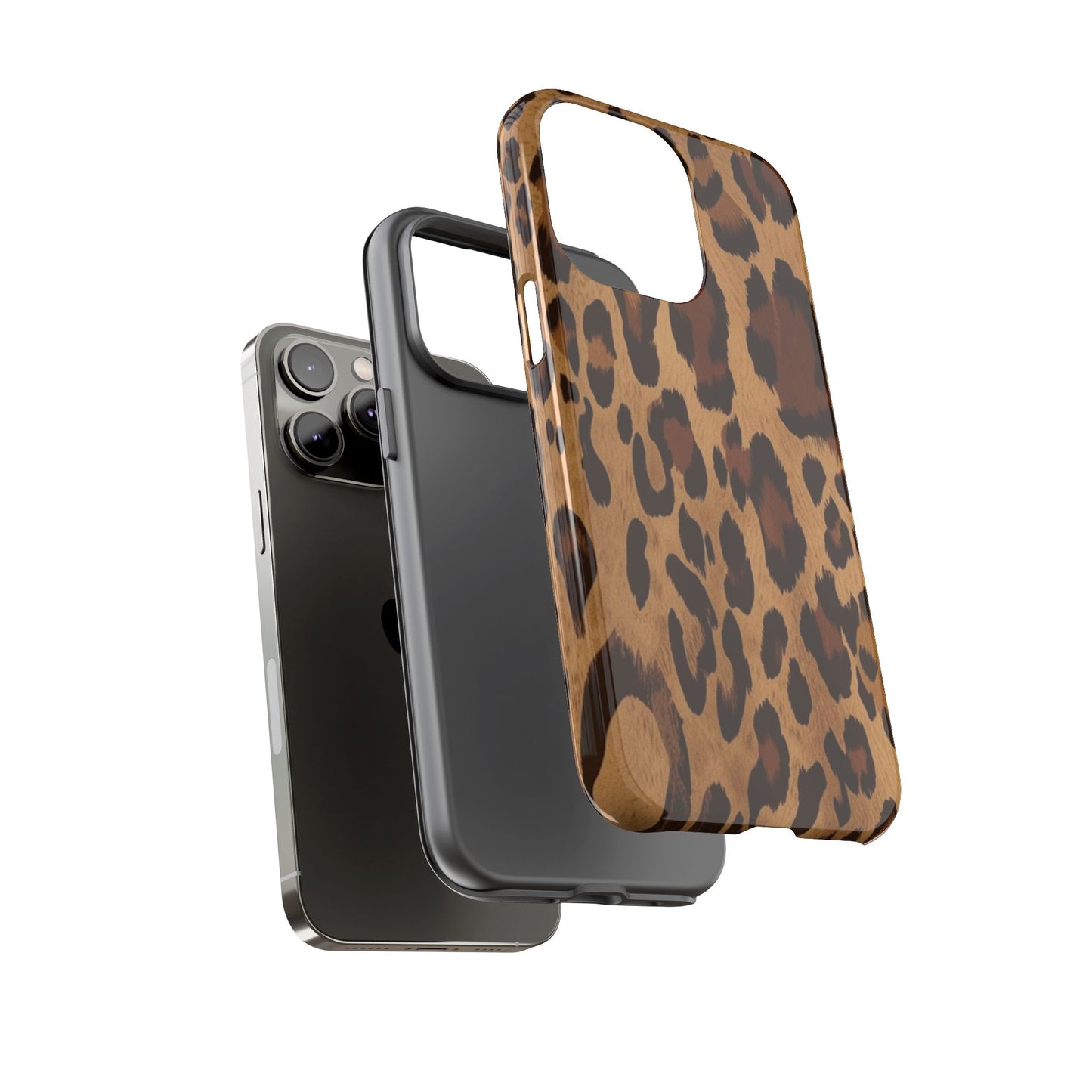 Leopard Print Tough Phone Case — Durable Animal Print Protective Cover