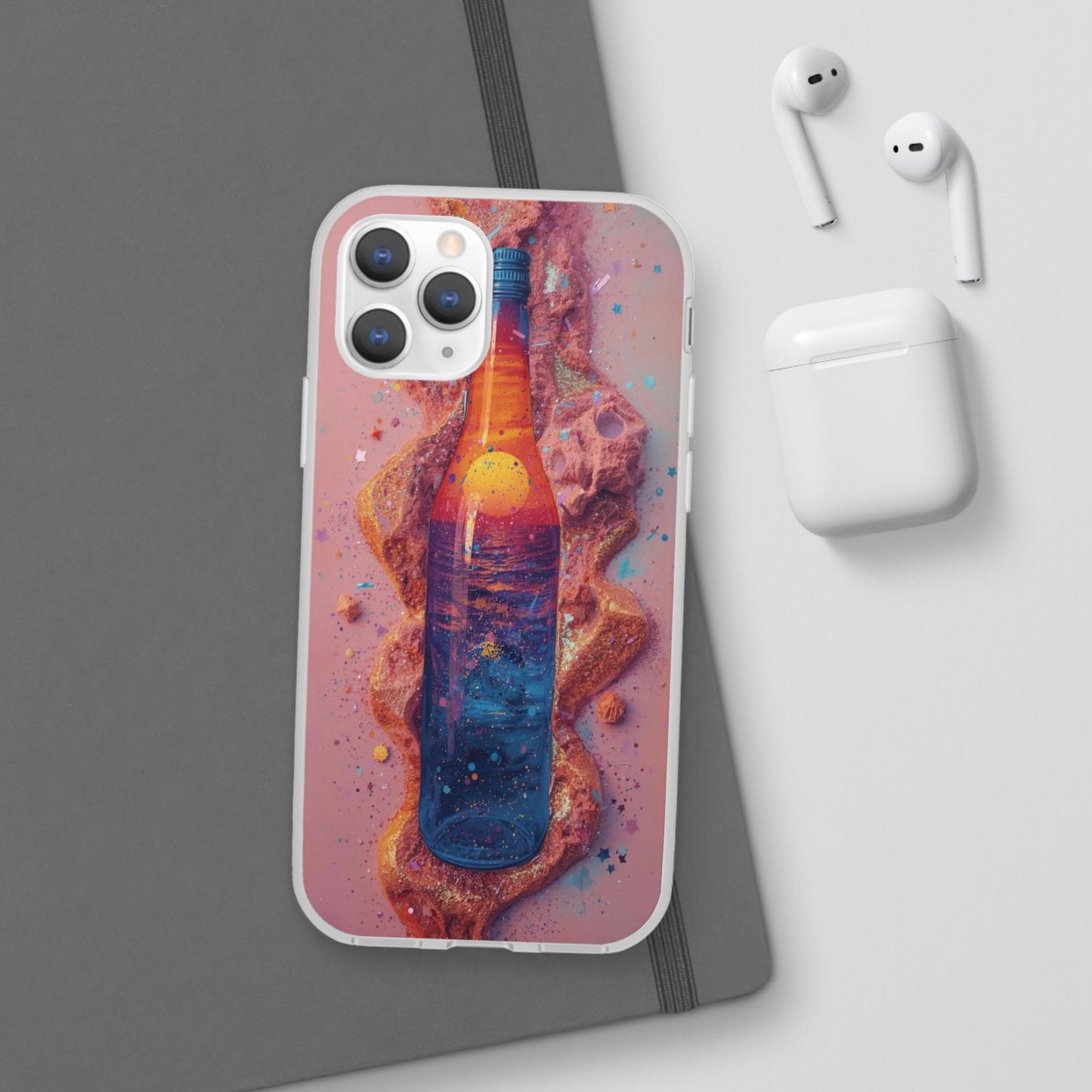Phone Case — Surreal Sunset Bottle Art Flexible Protective Cover