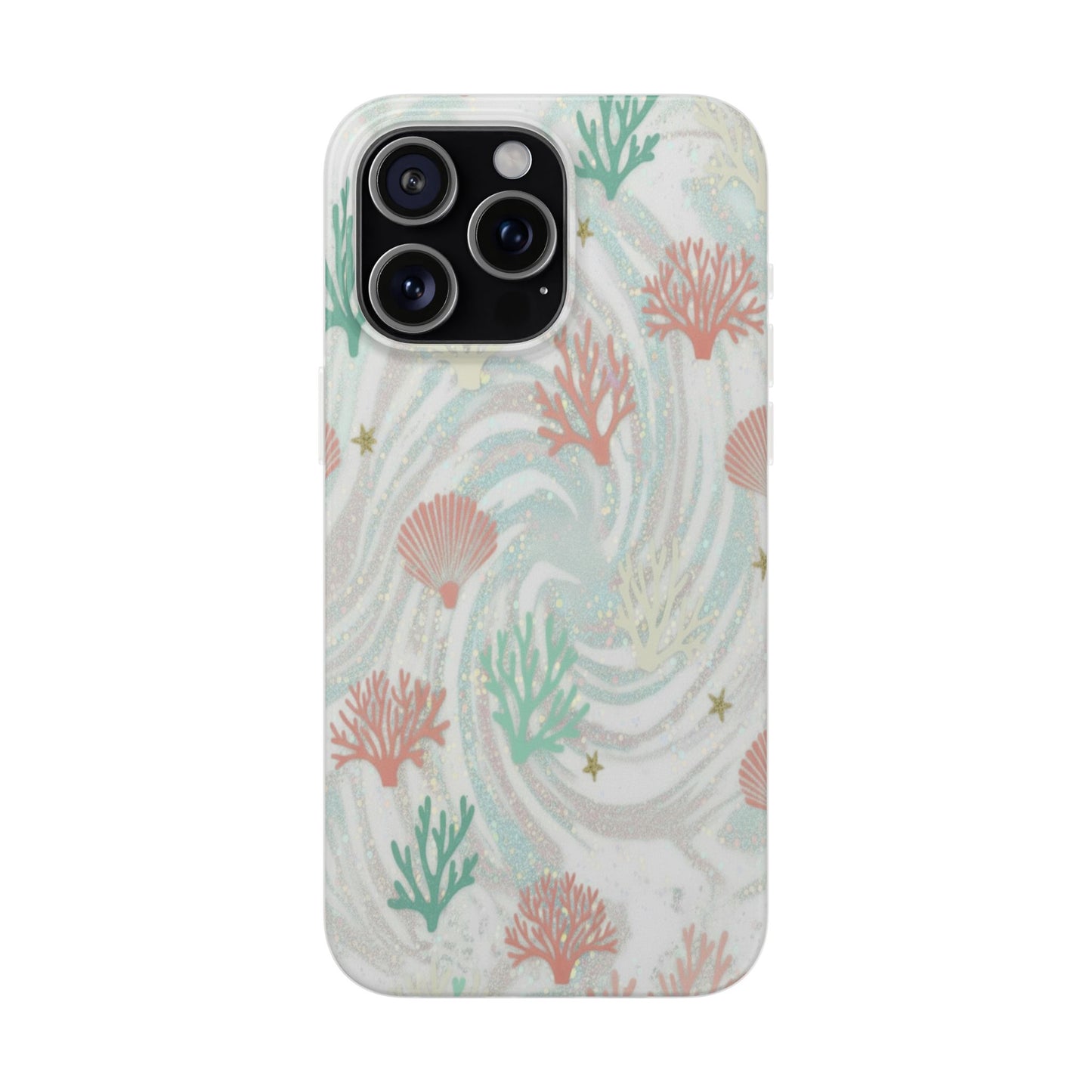 Pastel Seashell Phone Case — Coral Reef Wave iPhone Cover