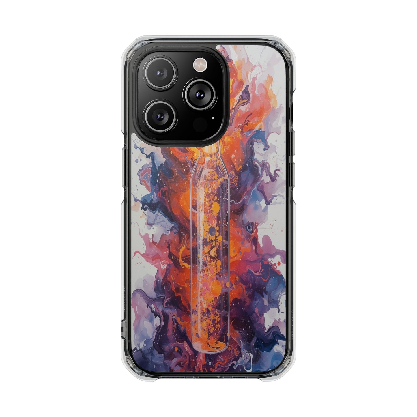 Clear Magnetic Impact Phone Case — Vibrant Abstract Swirl Design