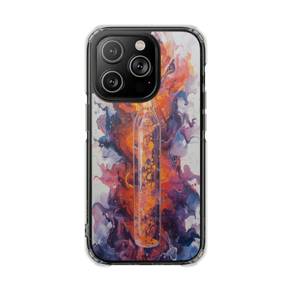 Clear Magnetic Impact Phone Case — Vibrant Abstract Swirl Design