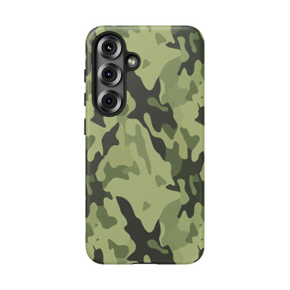 Camo Tough Phone Case — Military Green Protective iPhone Cover